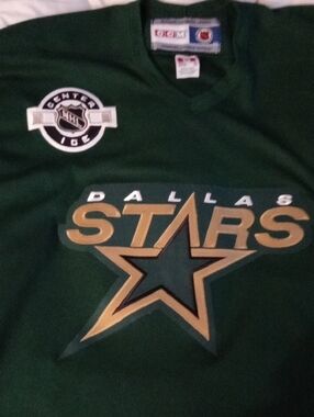 CCM Green Hockey Jersey Neck Label